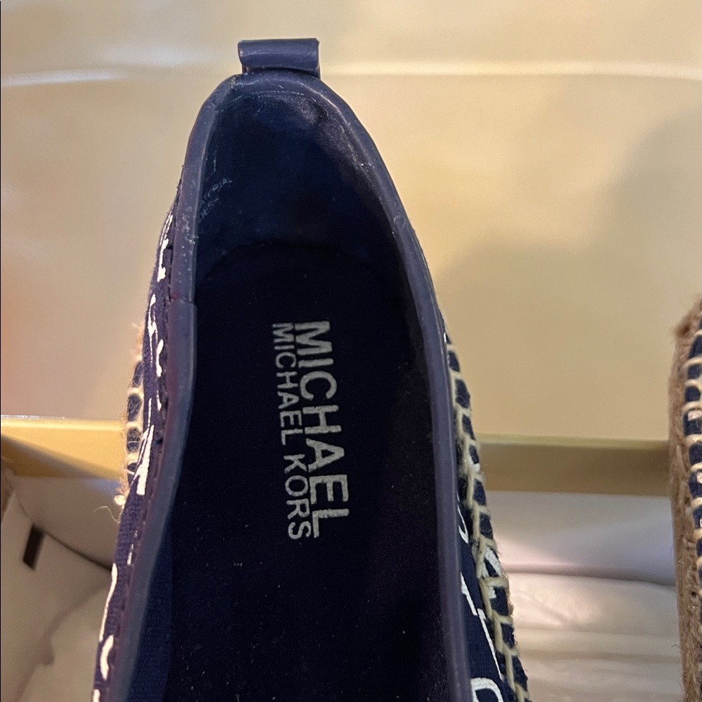 Michael Kors Navy Logo Espadrilles - Picture 4 of 9